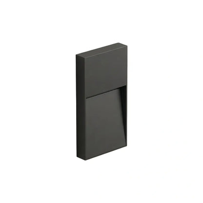 Irondale Industrial Rectangular Outdoor Deck Step Light - Black Metal for Stairs