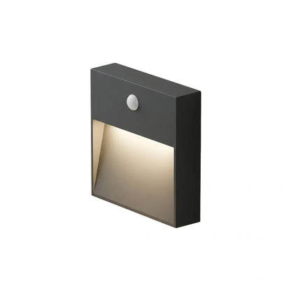 Irondale Industrial Rectangular Outdoor Deck Step Light - Black Metal for Stairs