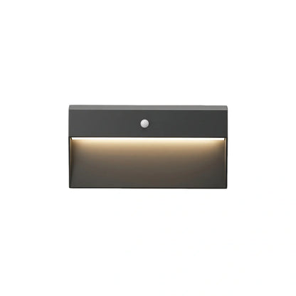 Irondale Industrial Rectangular Outdoor Deck Step Light - Black Metal for Stairs