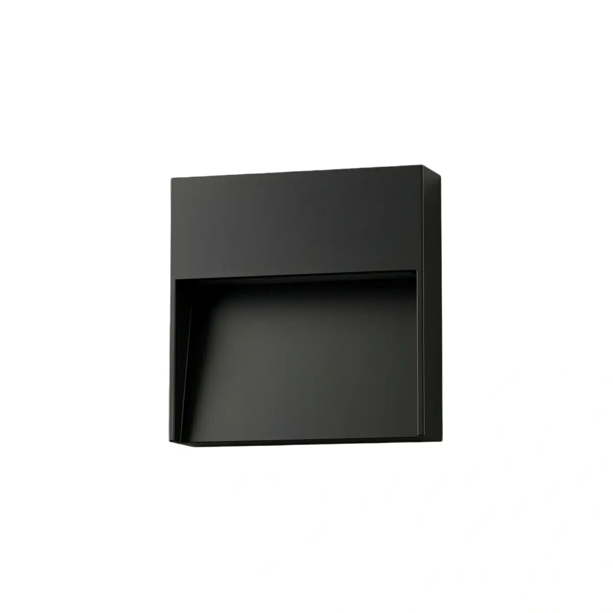 Irondale Industrial Rectangular Outdoor Deck Step Light - Black Metal for Stairs