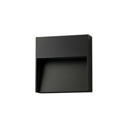 Irondale Industrial Rectangular Outdoor Deck Step Light - Black Metal for Stairs