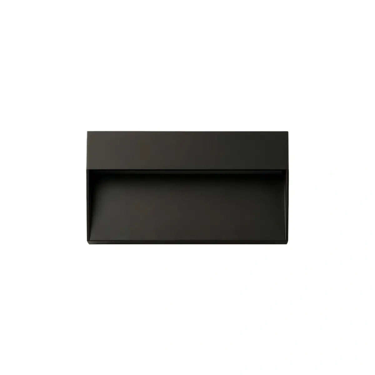 Irondale Industrial Rectangular Outdoor Deck Step Light - Black Metal for Stairs