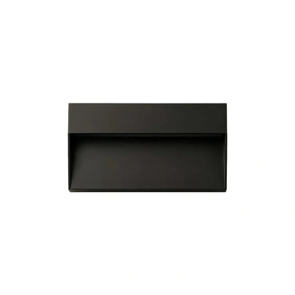 Irondale Industrial Rectangular Outdoor Deck Step Light - Black Metal for Stairs