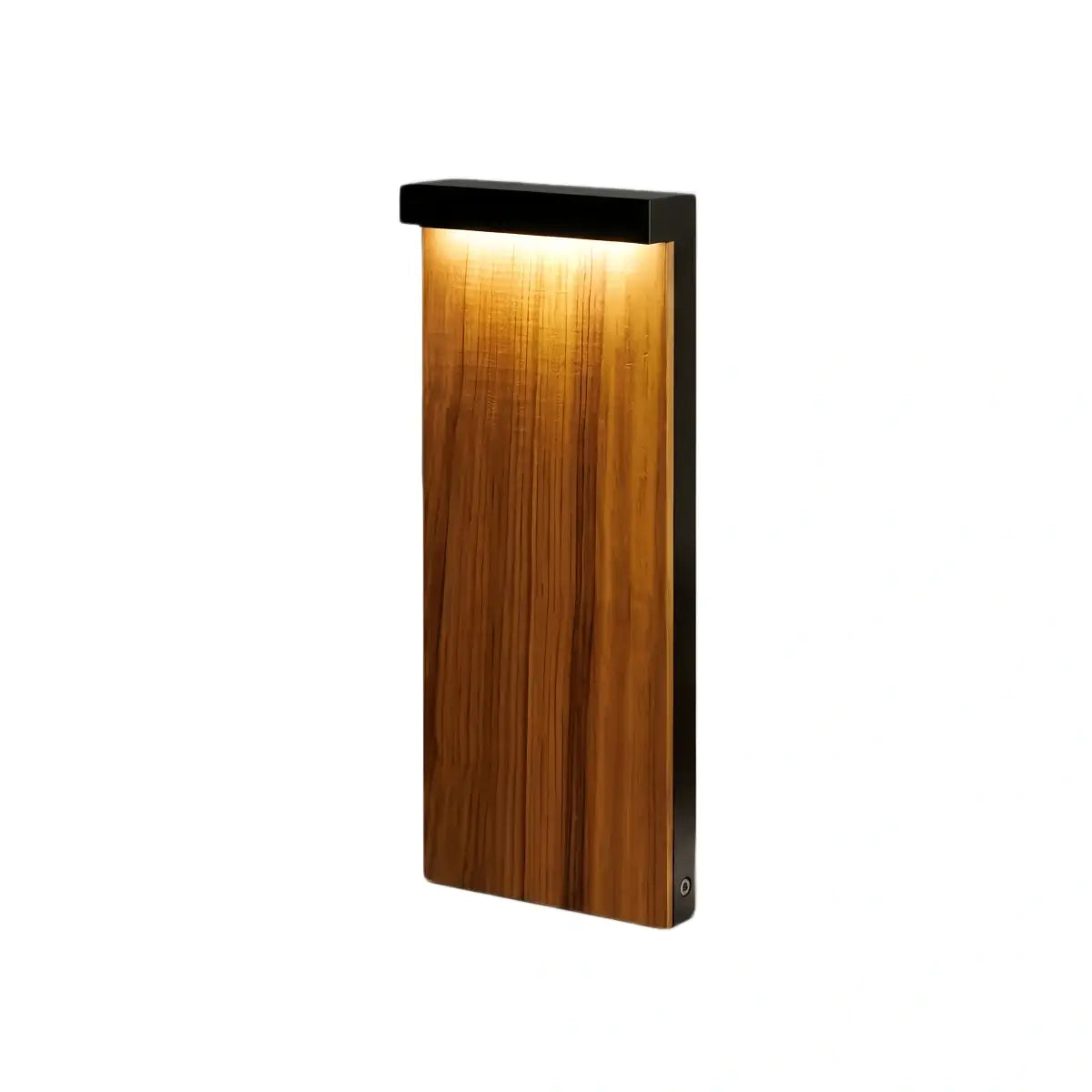 Irondale Modern Rectangular Outdoor Pathway Light - Natural Wood/Metal for Lawn
