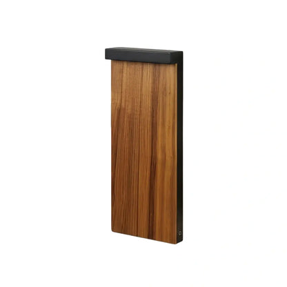 Irondale Modern Rectangular Outdoor Pathway Light - Natural Wood/Metal for Lawn