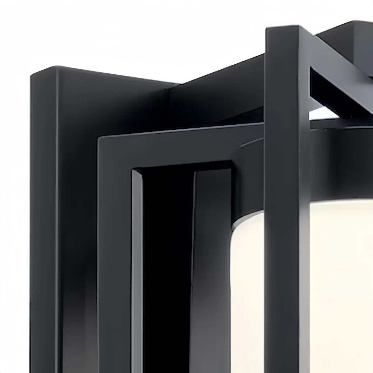 Arcato Modern Rectangular Outdoor Wall Sconce - Black Metal for Courtyard