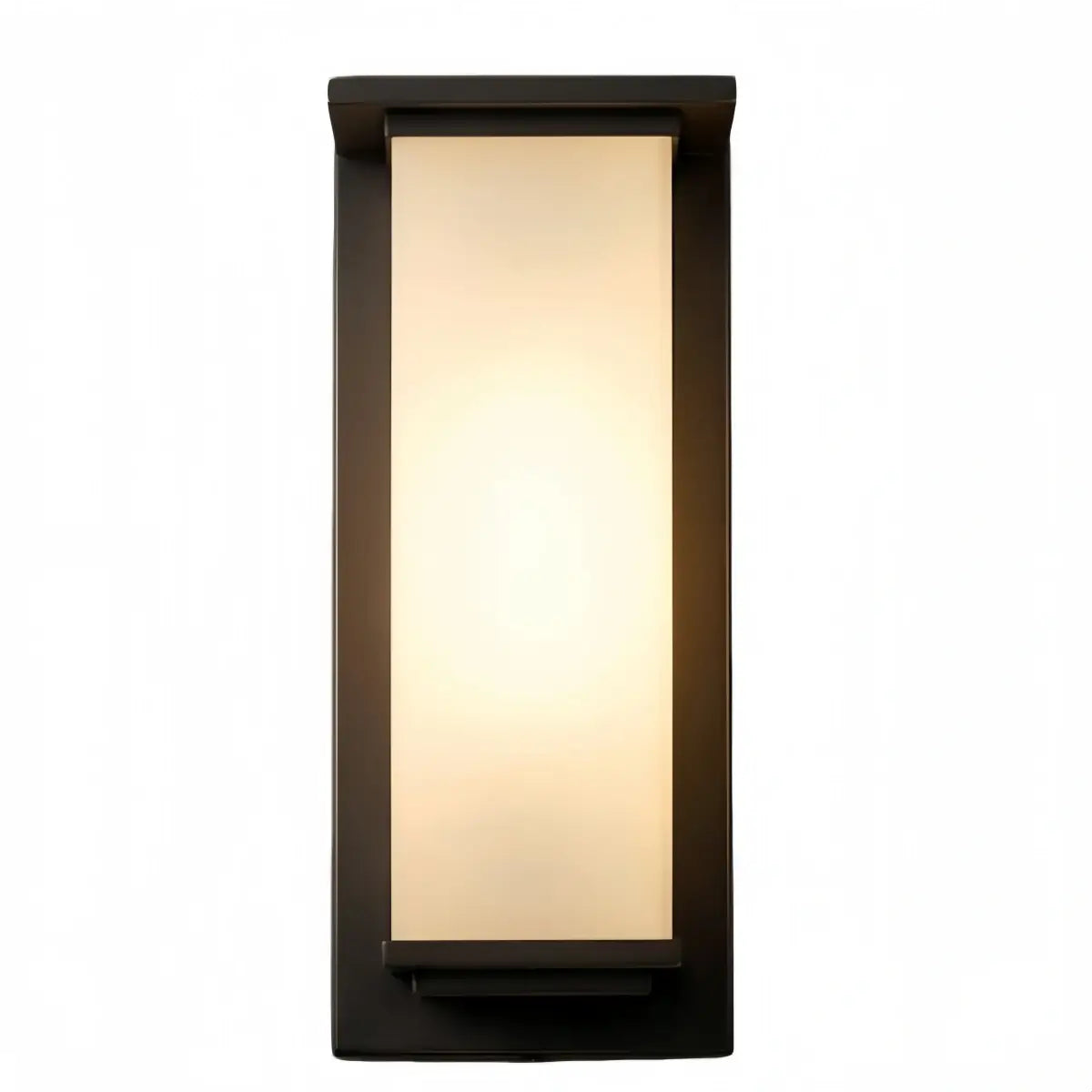 Nuvlight Modern Rectangular Outdoor Wall Lamp - Black Metal/Acrylic for Patio