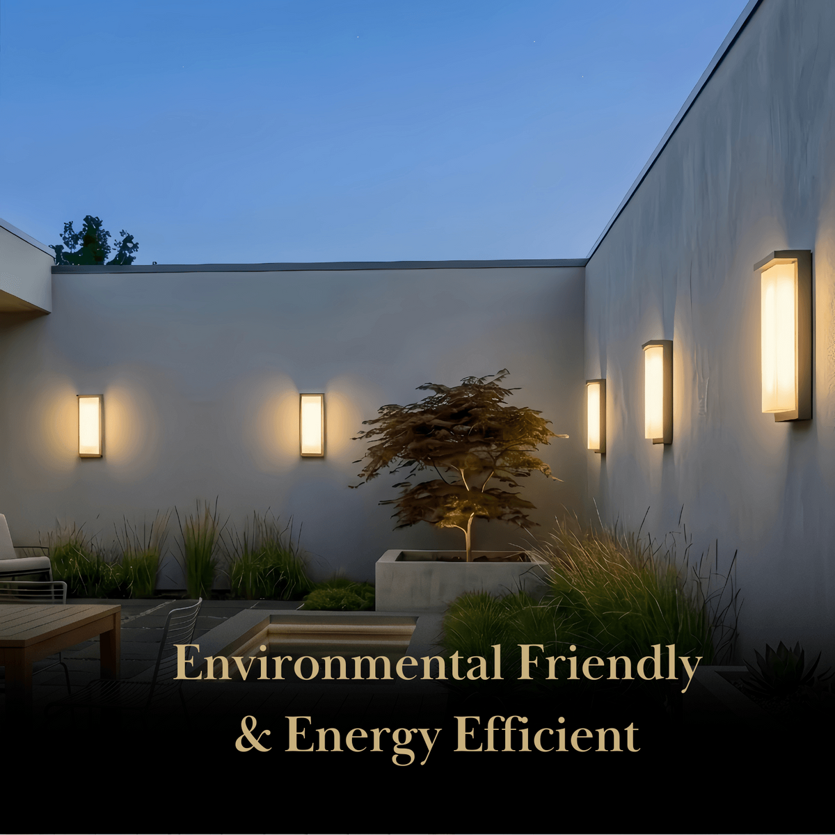 Irondale Modern Rectangular Outdoor Wall Lamp – Black Metal/Acrylic for Garden