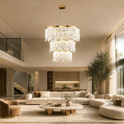 Rexana Crystal Tiered Chandelier