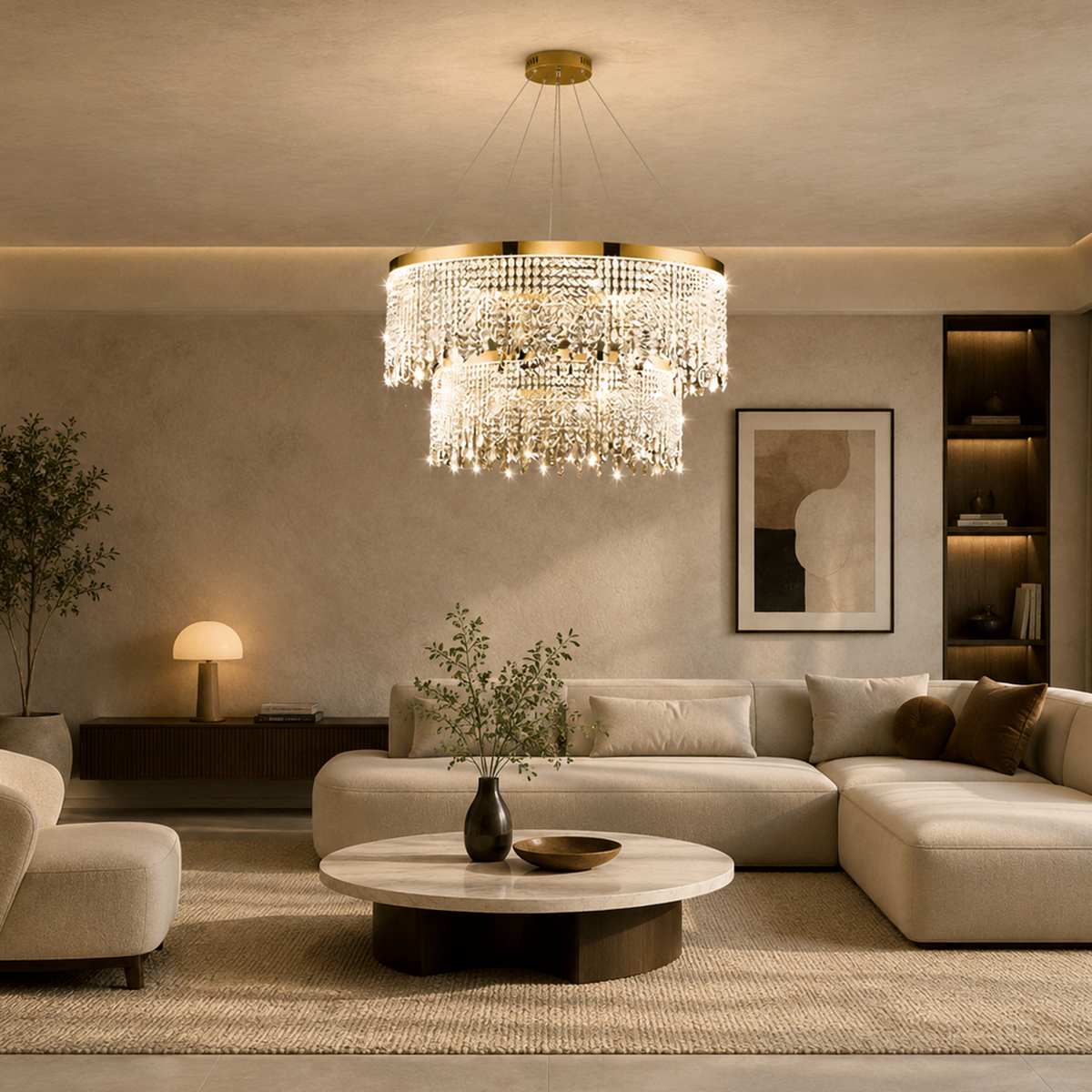 Rexana Crystal Tiered Chandelier