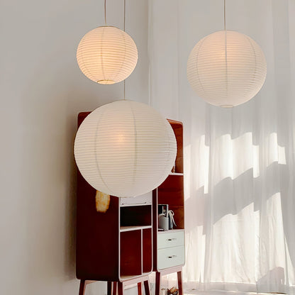 Akari A Pendant Swag Light (black plug wire)