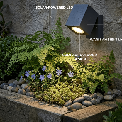Arcato Modern Rotatable Square Wall Lamp - Black Metal for Outdoor Garden