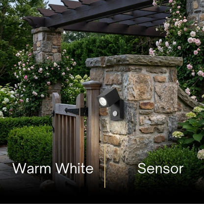 Arcato Modern Rotatable Square Wall Lamp - Black Metal for Outdoor Garden