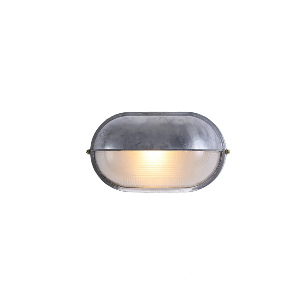 Nuvlight Round Outdoor Wall Lamp - Silver/Gold Waterproof Metal for Courtyard