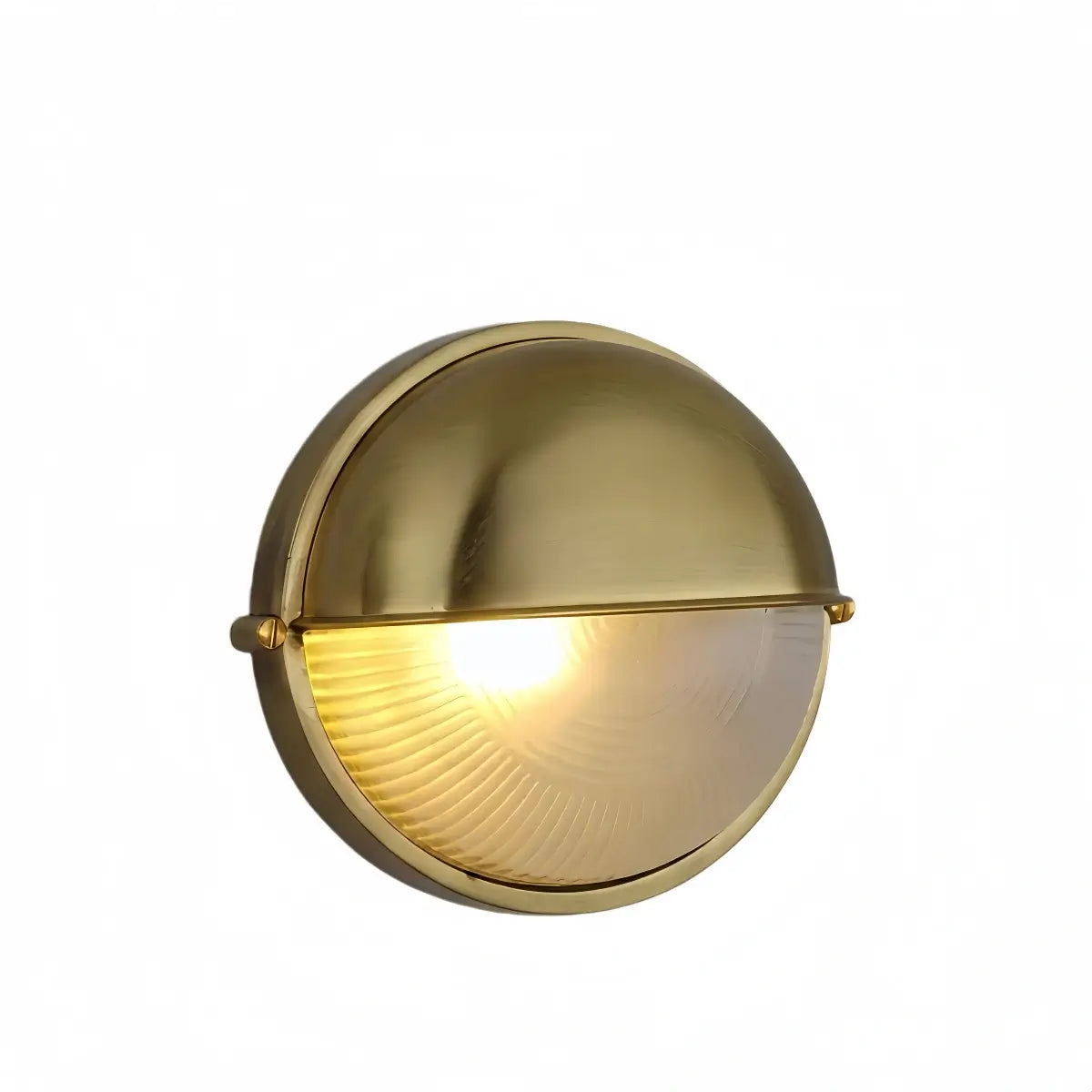 Irondale Modern Round Outdoor Wall Lamp - Silver/Gold Waterproof Metal for Courtyard