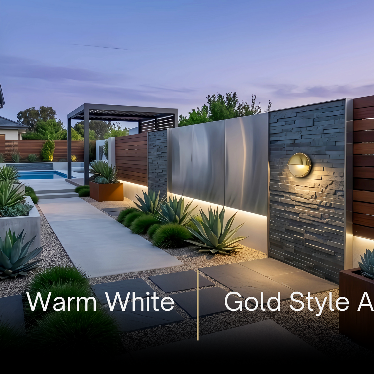 Irondale Modern Round Outdoor Wall Lamp - Silver/Gold Waterproof Metal for Courtyard