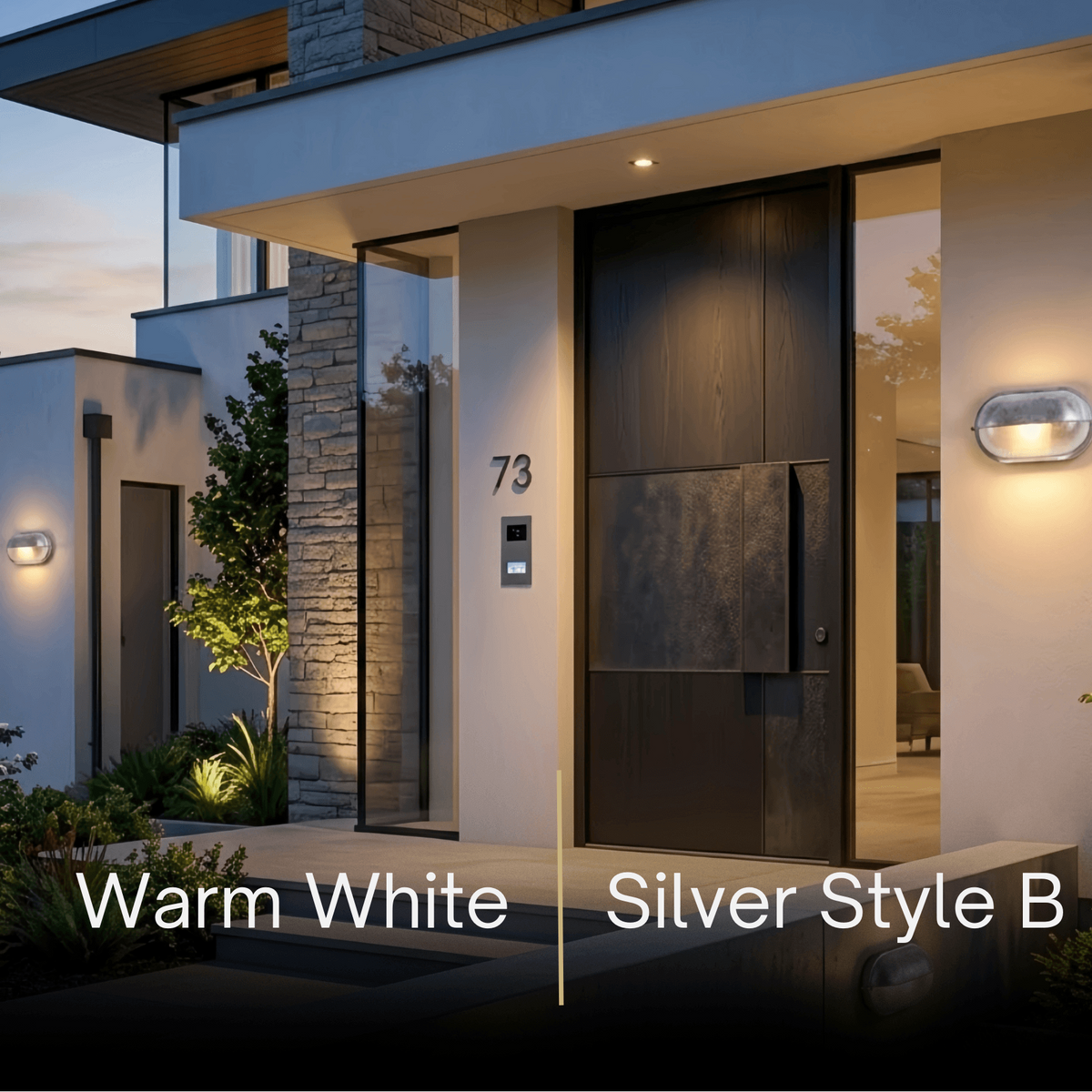 Irondale Modern Round Outdoor Wall Lamp - Silver/Gold Waterproof Metal for Courtyard