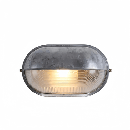 Irondale Modern Round Outdoor Wall Lamp - Silver/Gold Waterproof Metal for Courtyard