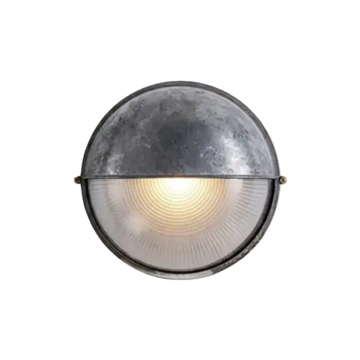 Irondale Modern Round Outdoor Wall Lamp - Silver/Gold Waterproof Metal for Courtyard