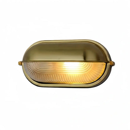 Irondale Modern Round Outdoor Wall Lamp - Silver/Gold Waterproof Metal for Courtyard