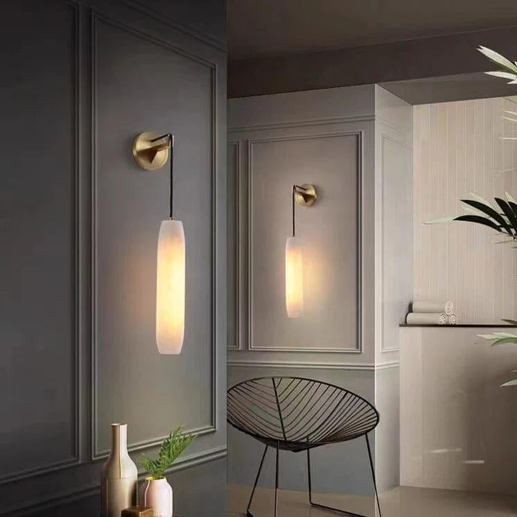 Natural Marble Wall Sconce – Modern Stone LED Wall Light