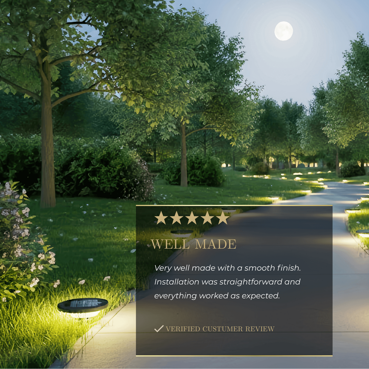 Embrace Modern Round Solar Outdoor Ground Light - Black Metal for Garden