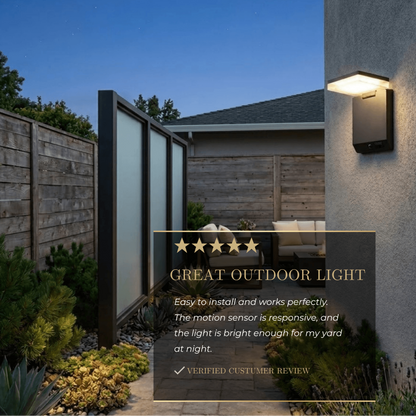 Arcato Modern Solar Outdoor Wall Lamp Acrylic with Motion Sensor (Waterproof)