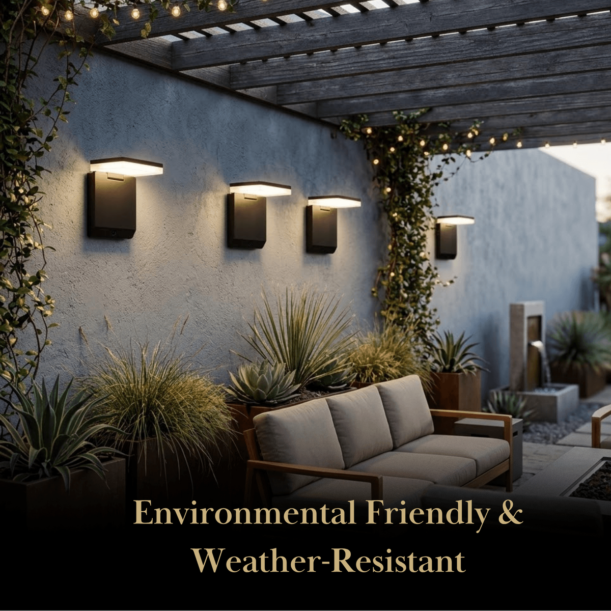 Arcato Modern Solar Outdoor Wall Lamp Acrylic with Motion Sensor (Waterproof)