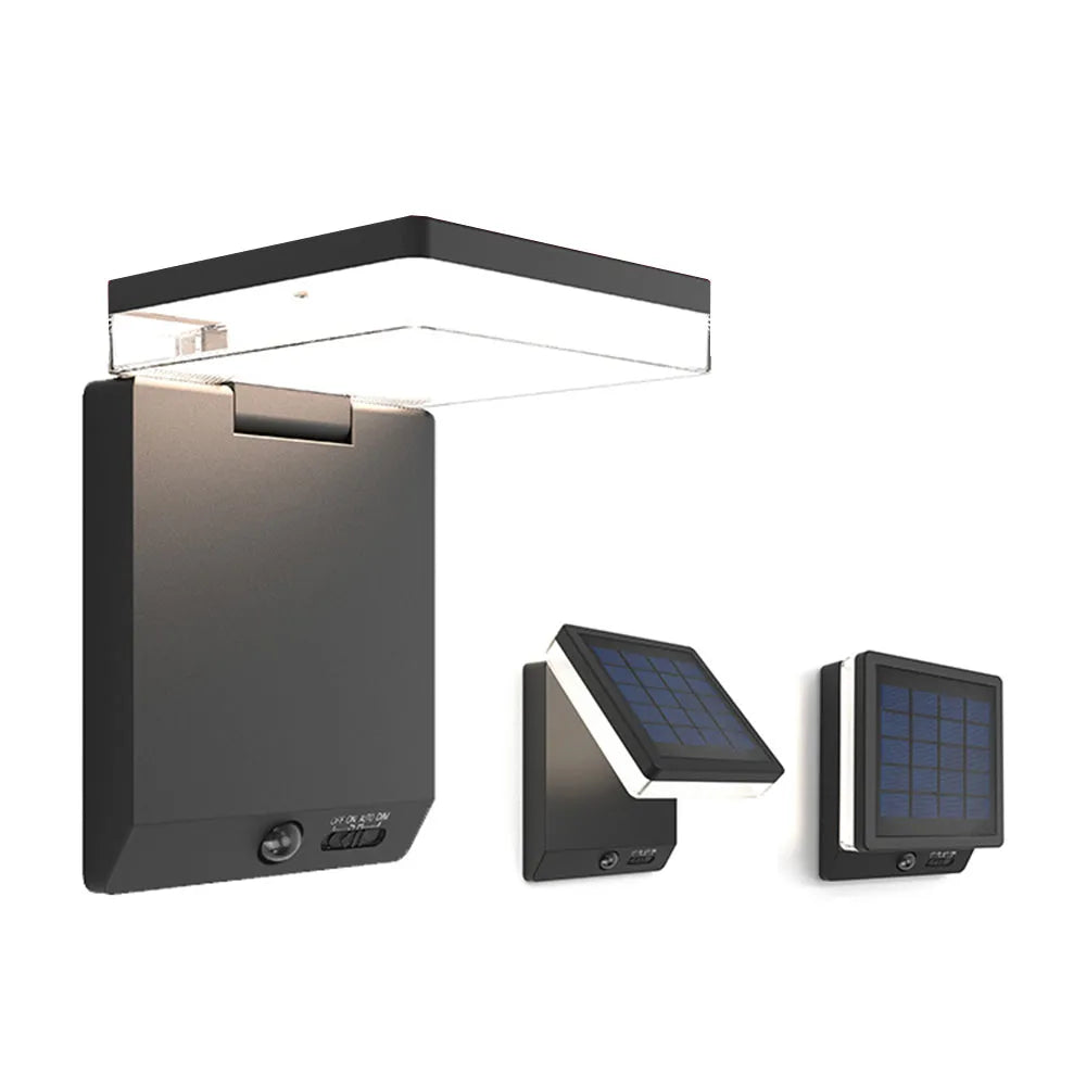 Arcato Modern Solar Outdoor Wall Lamp Acrylic with Motion Sensor (Waterproof)