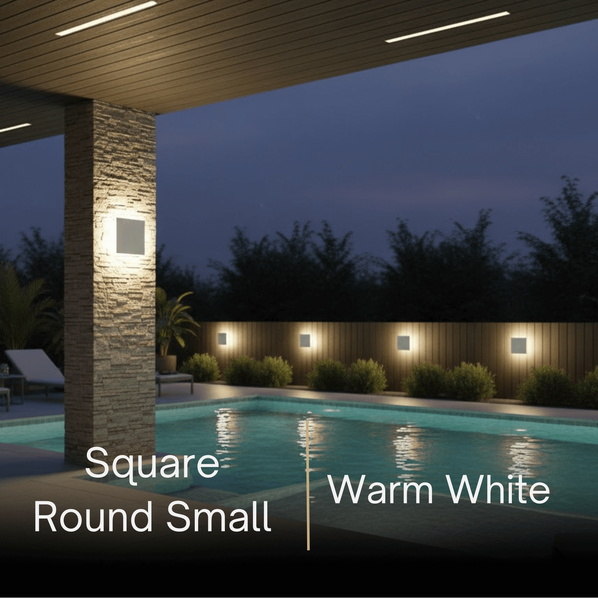 Solara Minimalist LED Outdoor Wall Lamp – Black/White Round/Square Porch Sensor Light