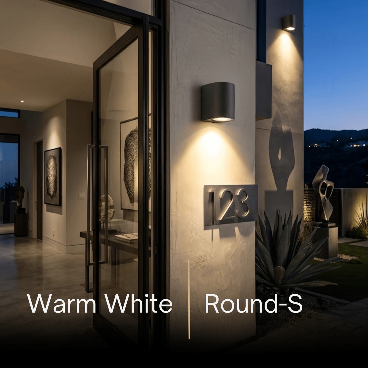 Arcato Minimalist Square/Cylindrical Outdoor Wall Lamp - Black Metal for Garden