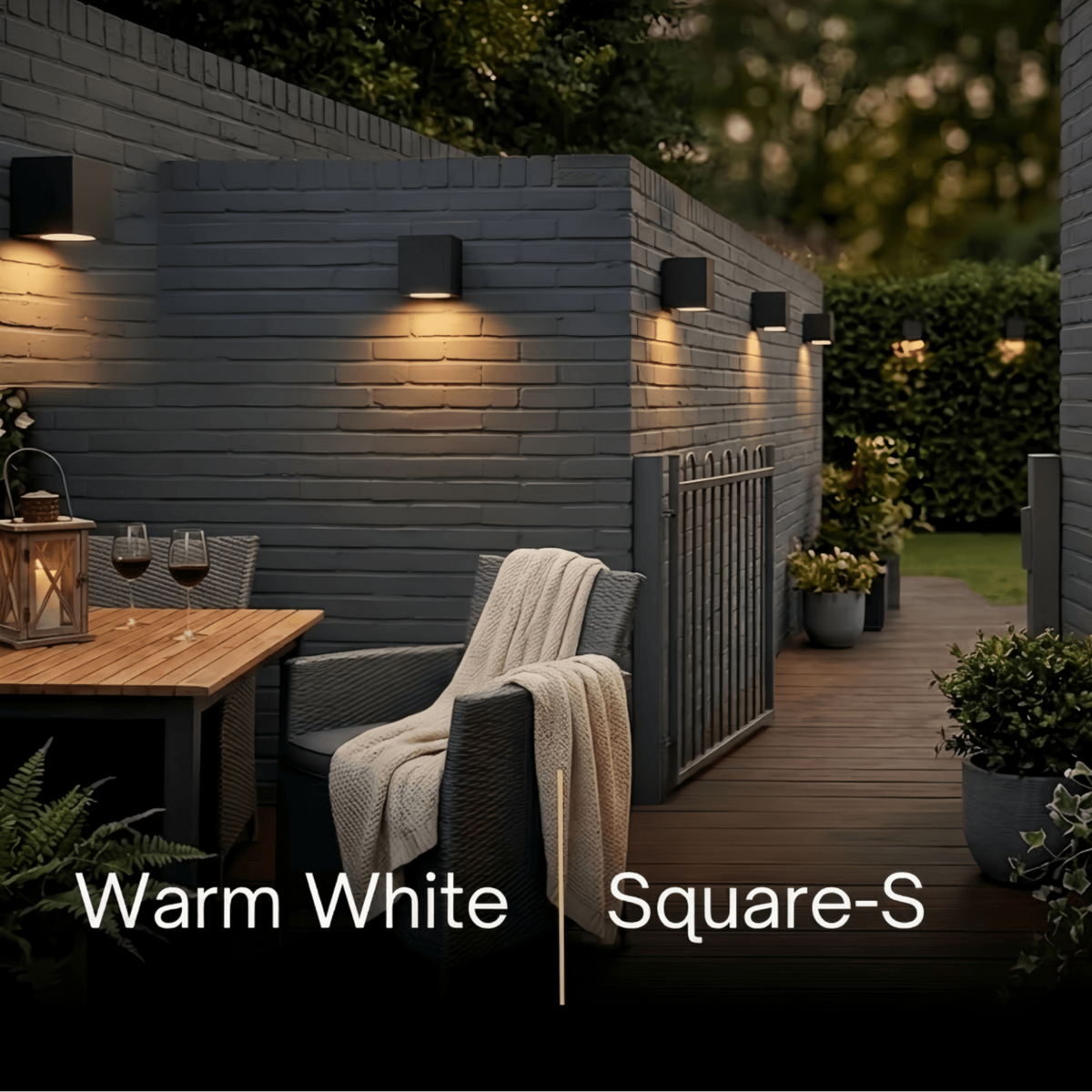 Arcato Minimalist Square/Cylindrical Outdoor Wall Lamp - Black Metal for Garden