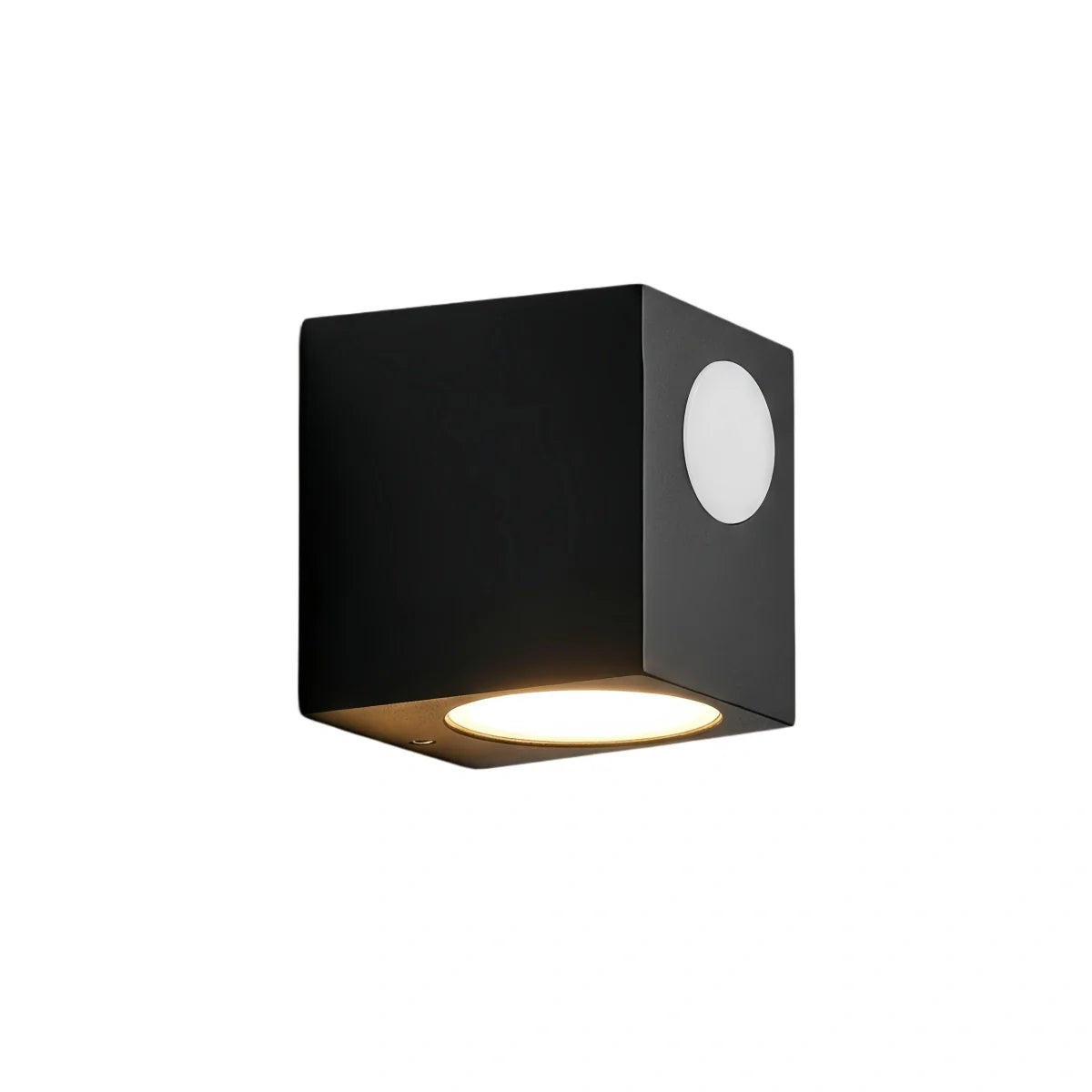 Arcato Minimalist Square/Cylindrical Outdoor Wall Lamp - Black Metal for Garden