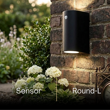 Arcato Minimalist Square/Cylindrical Outdoor Wall Lamp - Black Metal for Garden
