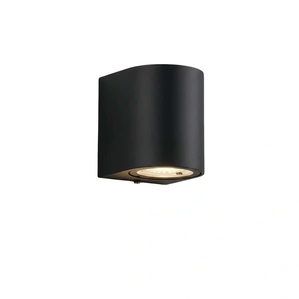 Arcato Minimalist Square/Cylindrical Outdoor Wall Lamp - Black Metal for Garden