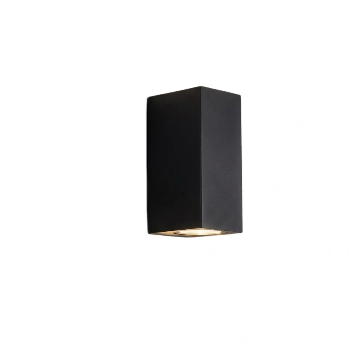 Arcato Minimalist Square/Cylindrical Outdoor Wall Lamp - Black Metal for Garden