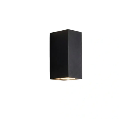 Arcato Minimalist Square/Cylindrical Outdoor Wall Lamp - Black Metal for Garden