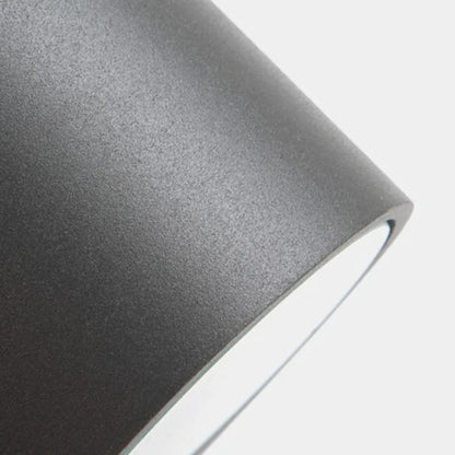 Arcato Minimalist Square/Cylindrical Outdoor Wall Lamp - Black Metal for Garden