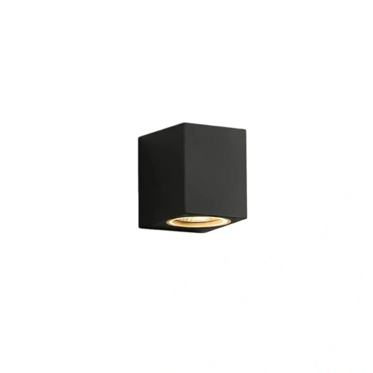 Arcato Minimalist Square/Cylindrical Outdoor Wall Lamp - Black Metal for Garden