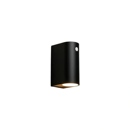 Arcato Minimalist Square/Cylindrical Outdoor Wall Lamp - Black Metal for Garden