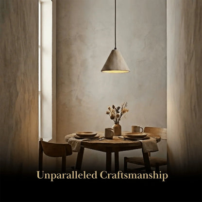 Strata Conical Travertine Pendant Light