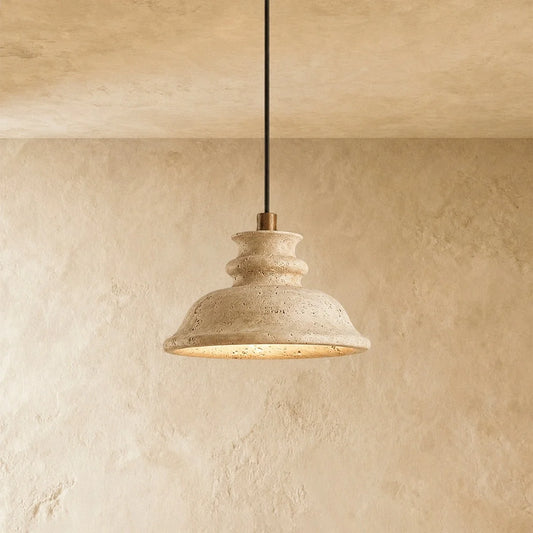Nuvlight Strata Modern Travertine Pendant Light
