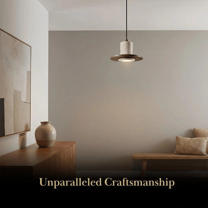 Strata Natural Travertine Pendant Light