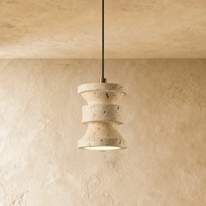 Nuvlight Strata Yellow Travertine Pendant Light