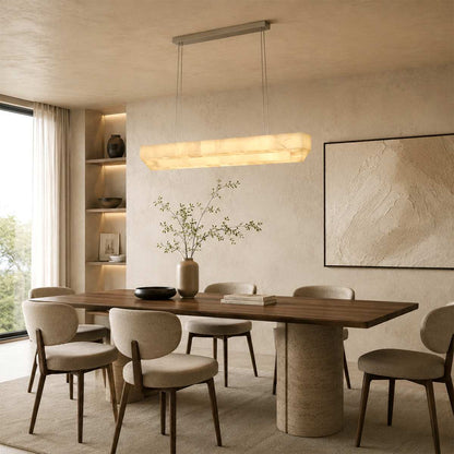 Teva Rectangular Alabaster Chandelier