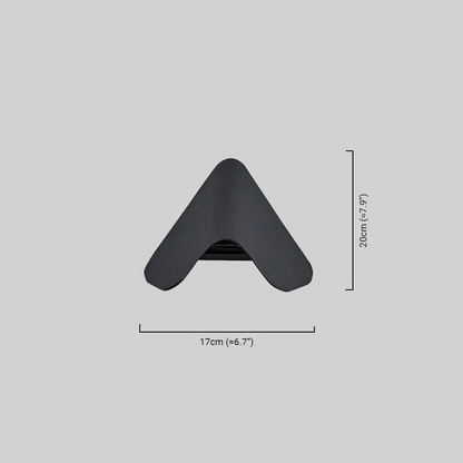 Arcato Modern Triangle Wall Lamp - Black/White Metal Outdoor Light for Garden