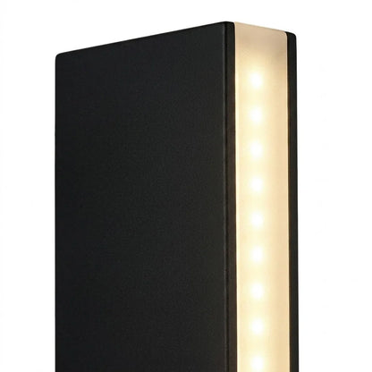 Irondale Industrial Triangular Outdoor Wall Lamp - Black Metal/Glass for Garden
