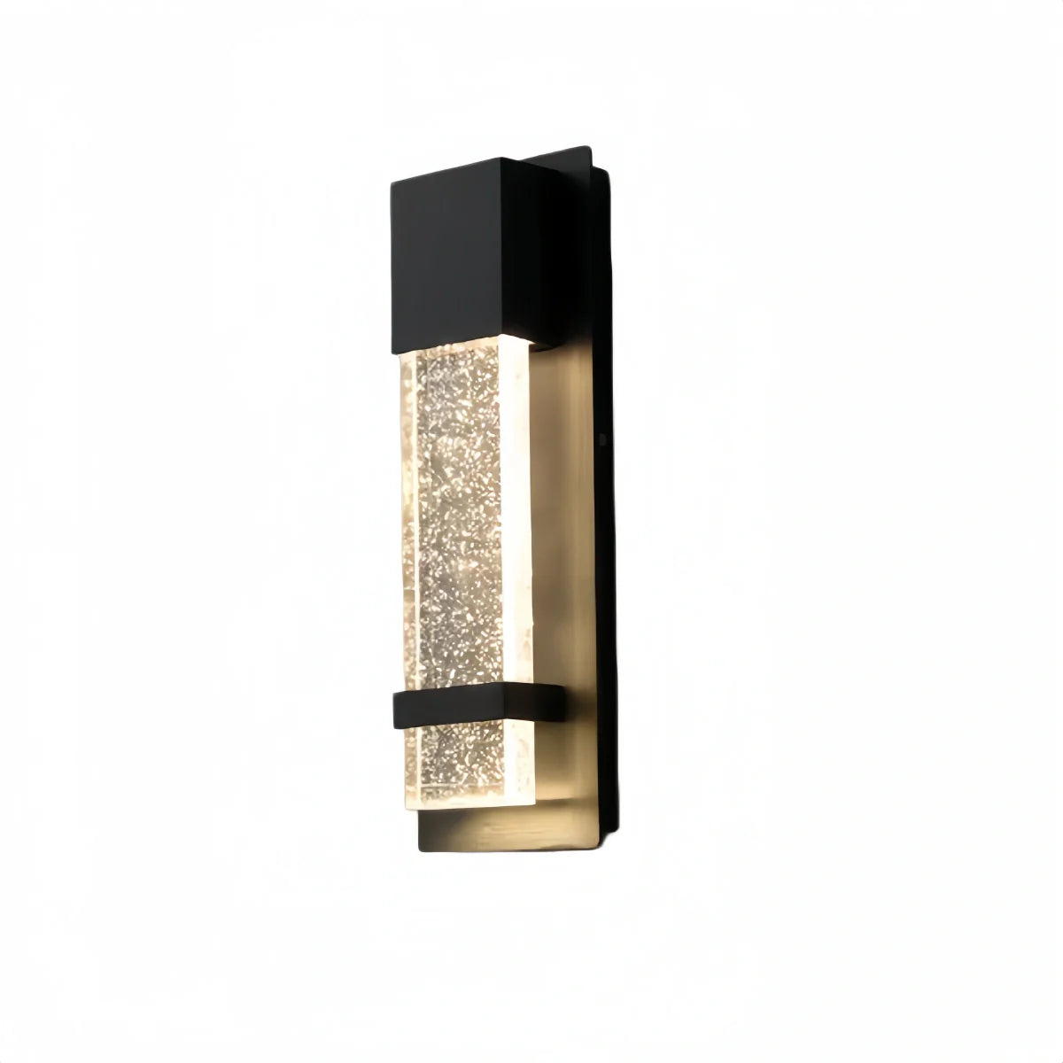 Arcato Modern Outdoor Wall Sconce – Black Stainless Steel/Glass for Patio/Entryway