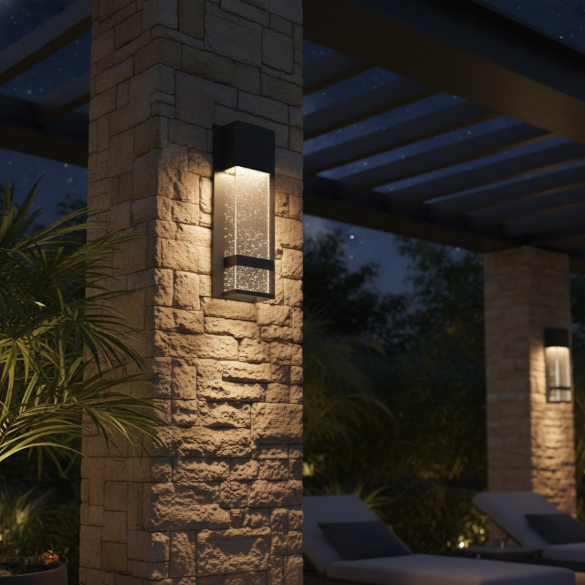 Nuvlight – Black Stainless Steel/Glass for Patio/Entryway
