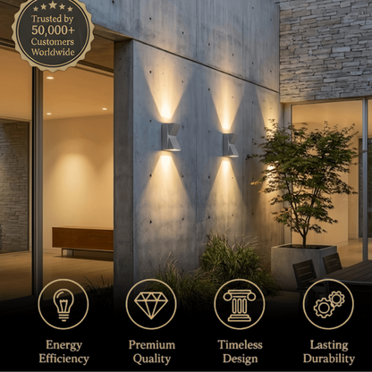 Irondale Industrial Outdoor Wall Lamp - Black/Gray Metal Irregular Design for Garden